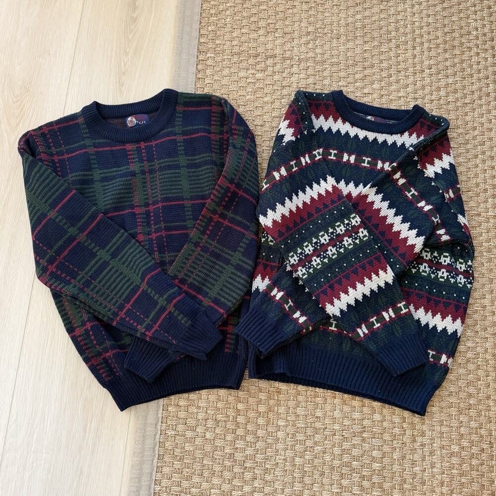 Vintage Set Of 2 Trading Company By GFC Sweaters Men’s Size Medium